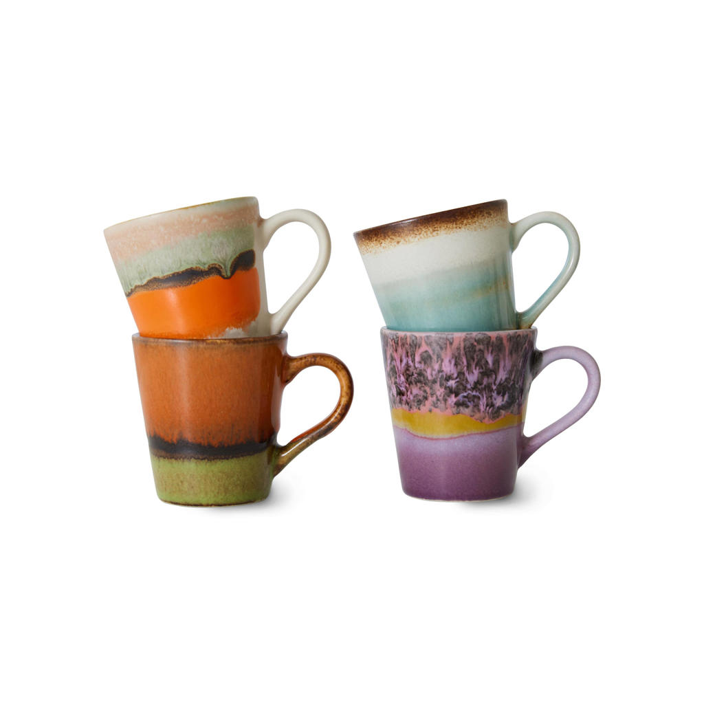 HKLIVING espressokopje 70s (Ø5,8 cm) (80 ml) (set van 4)