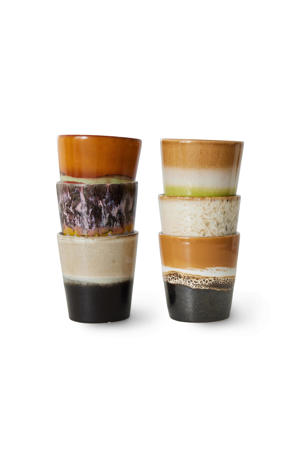 koffiekopje 70s (Ø7,5 cm) (180 ml) (set van 6)