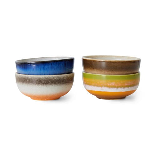 HKLIVING kom 70s (Ø8,3 cm) (set van 4) afbeelding