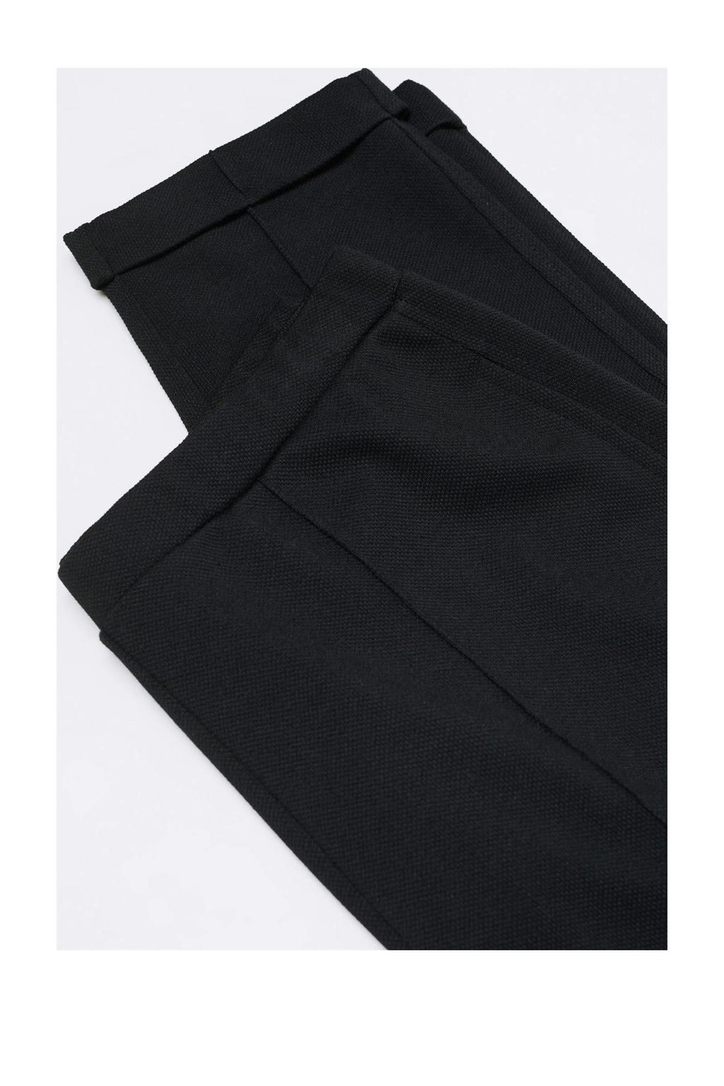 Mango high waist regular fit broek zwart wehkamp