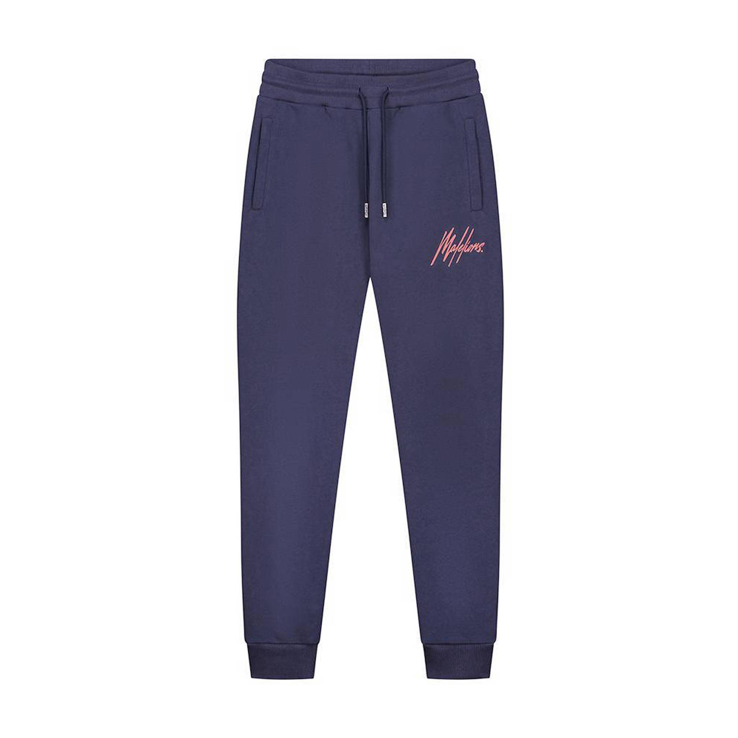 Malelions regular fit joggingbroek met logo navy coral