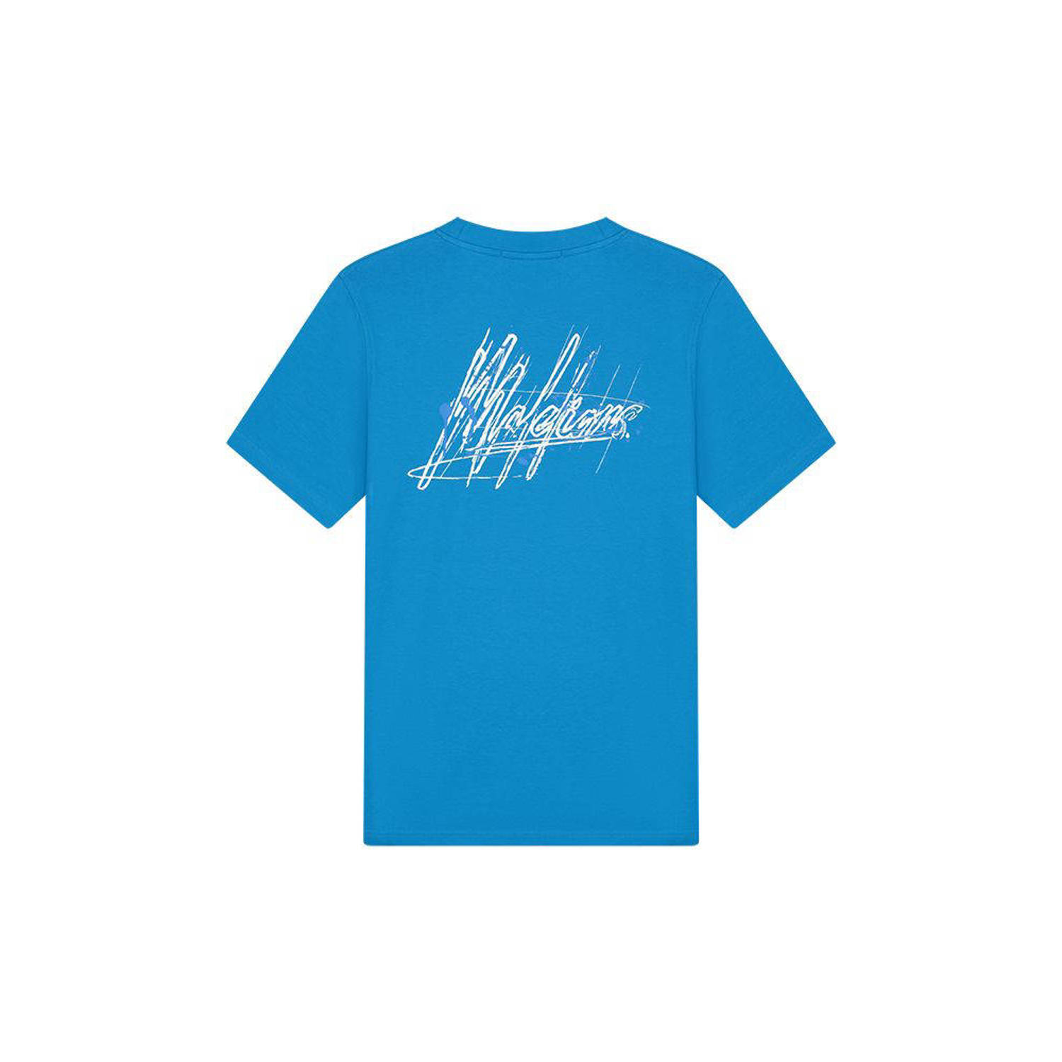 Malelions T-shirt met backprint blauw