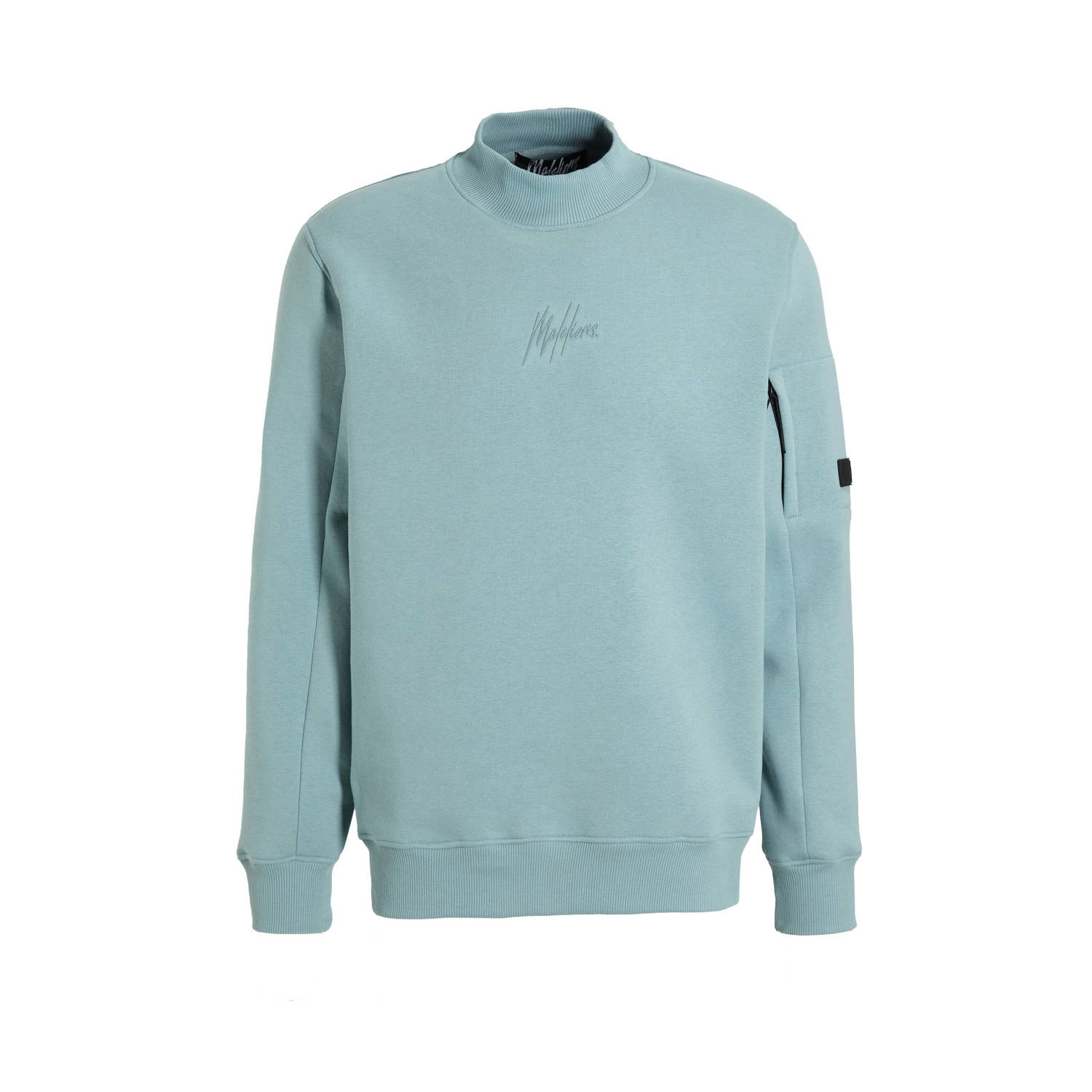 Malelions sweater met logo light blue