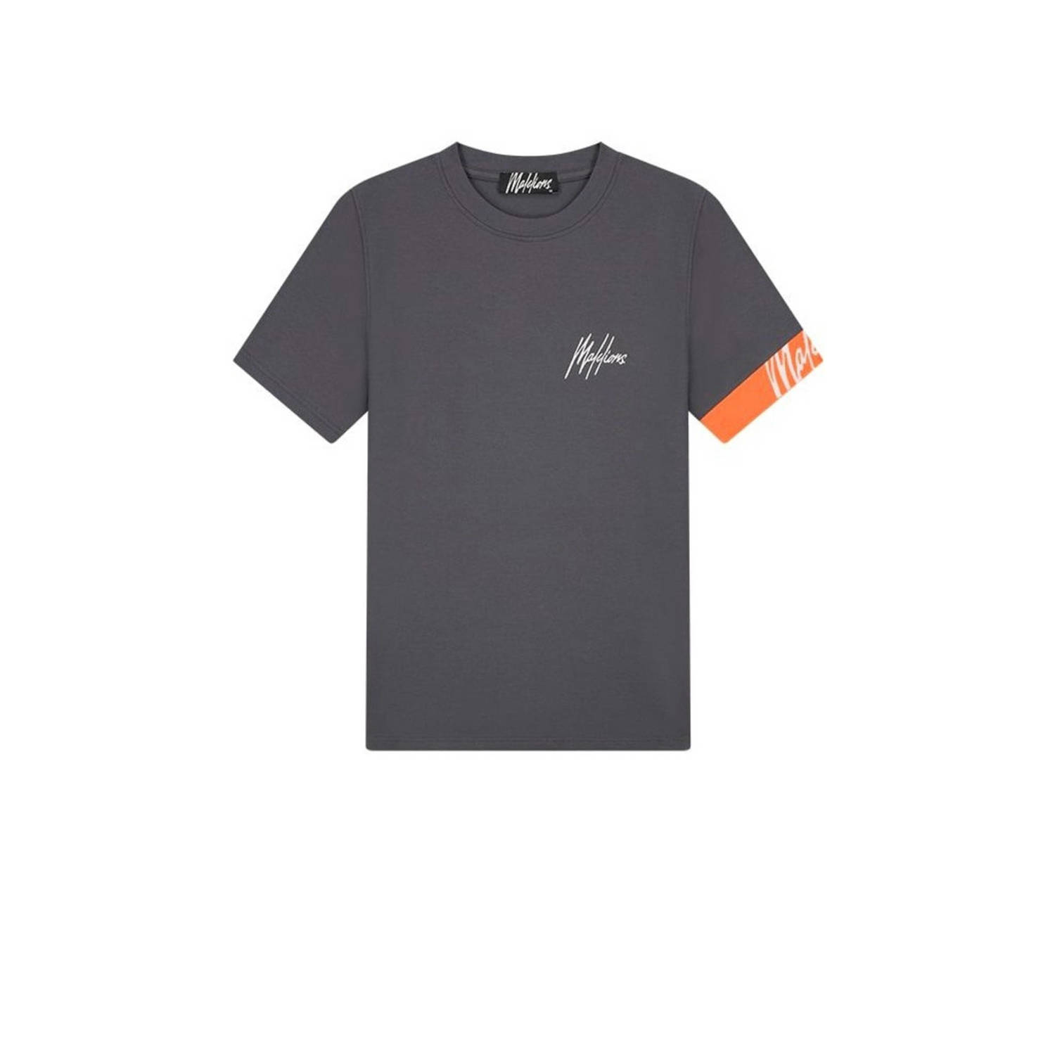 Malelions T-shirt Captain met logo antra orange