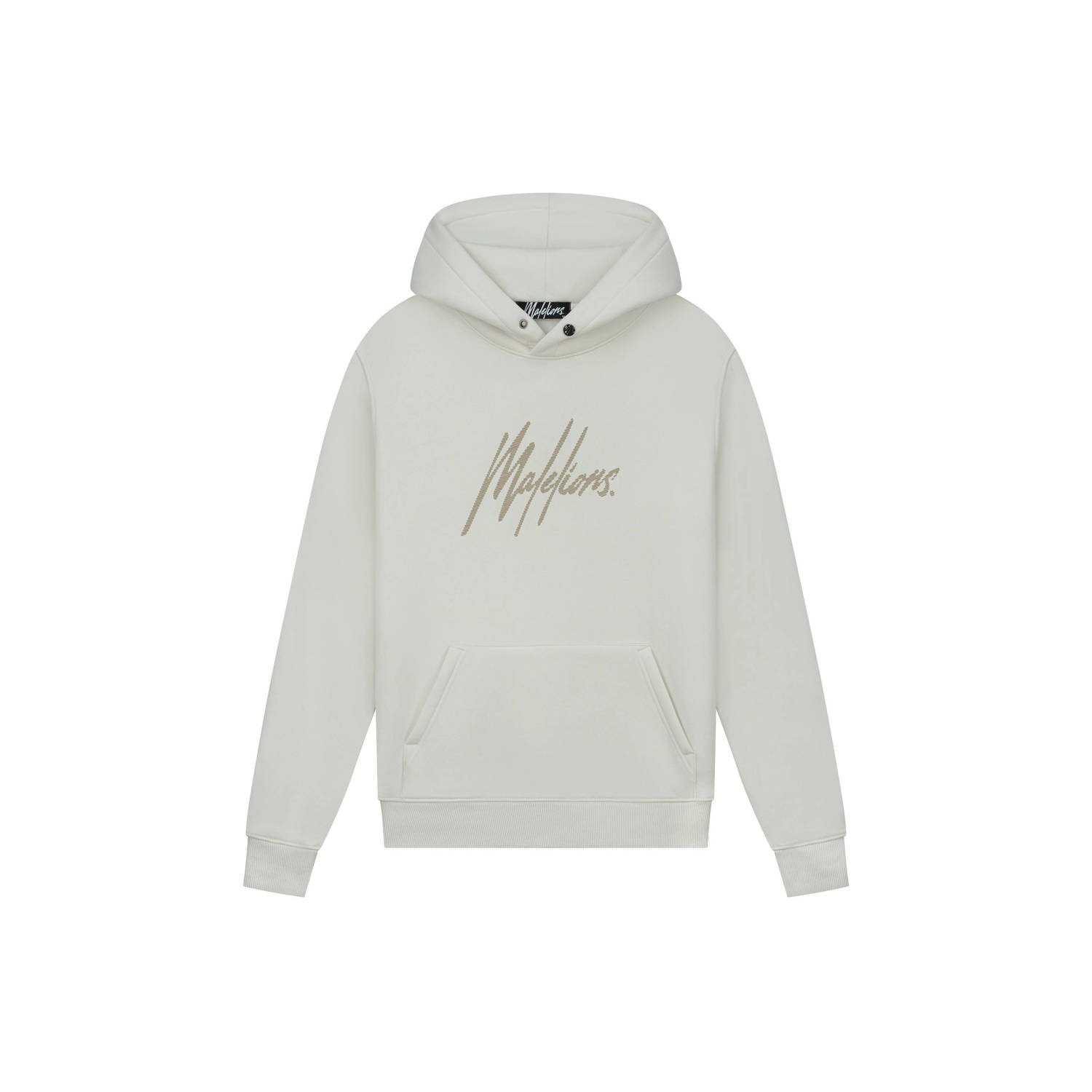 Malelions hoodie met logo off-white taupe