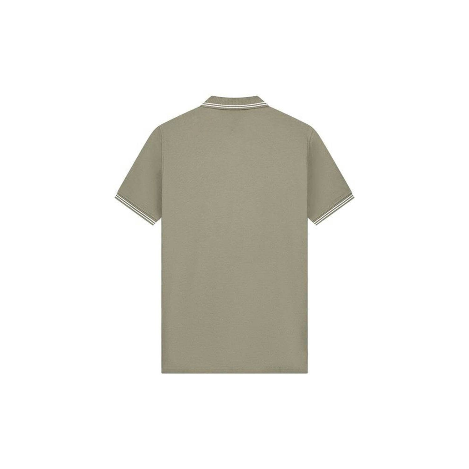 Malelions polo met logo dry sage