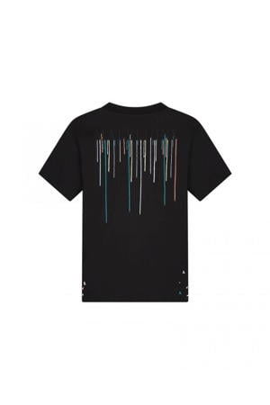 regular fit T-shirt met backprint black
