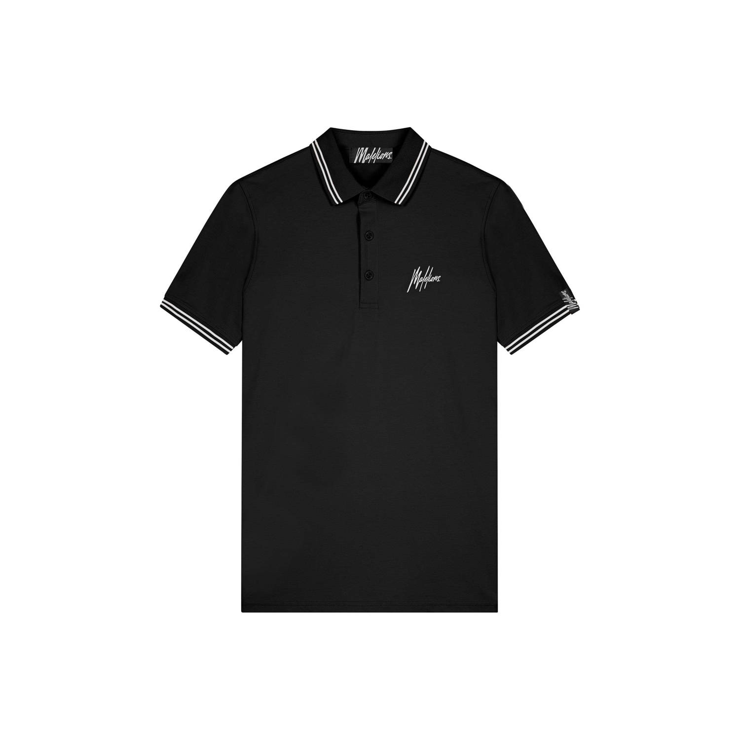 Malelions polo met logo black white