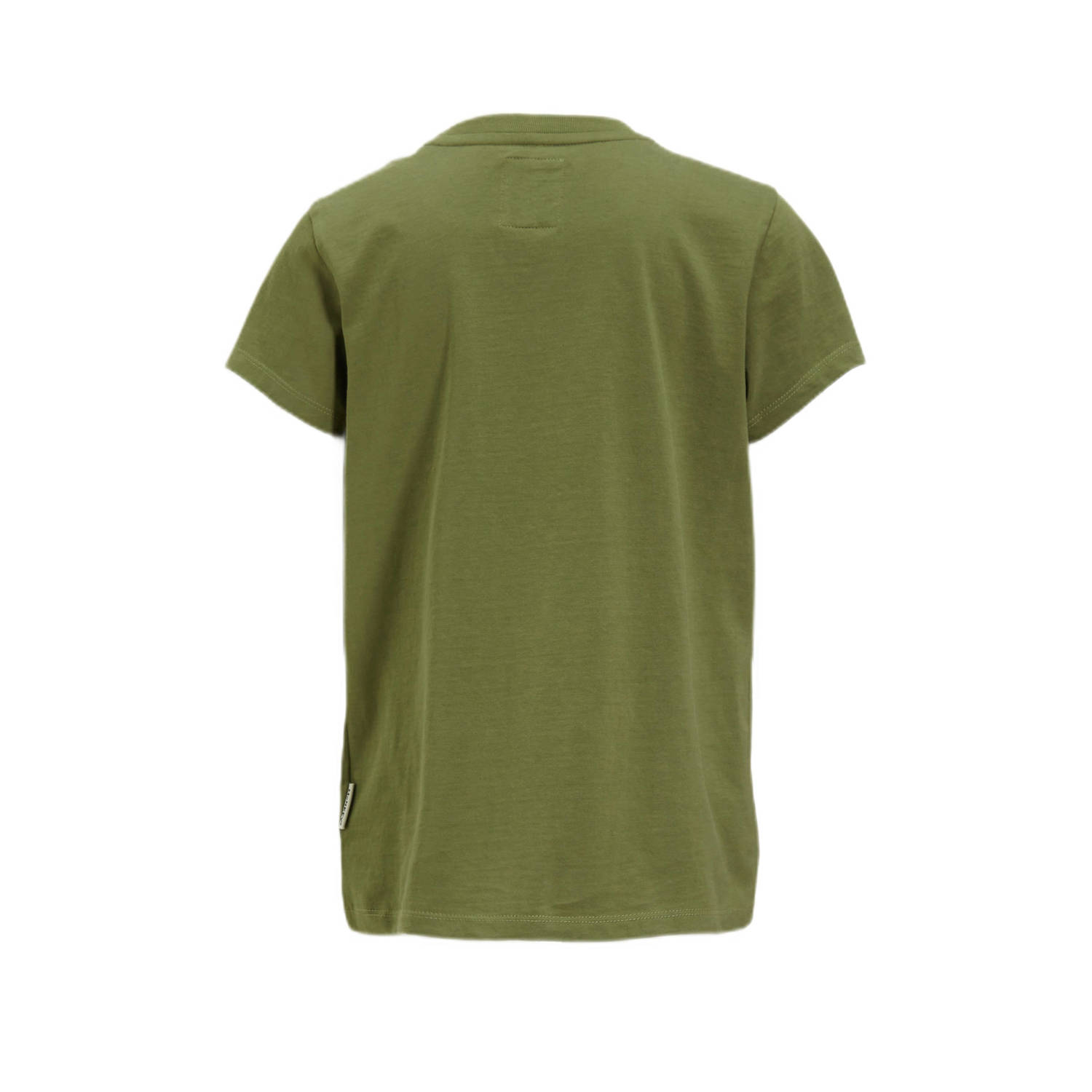 Me & My Monkey T-shirt Parille met tekstopdruk khaki