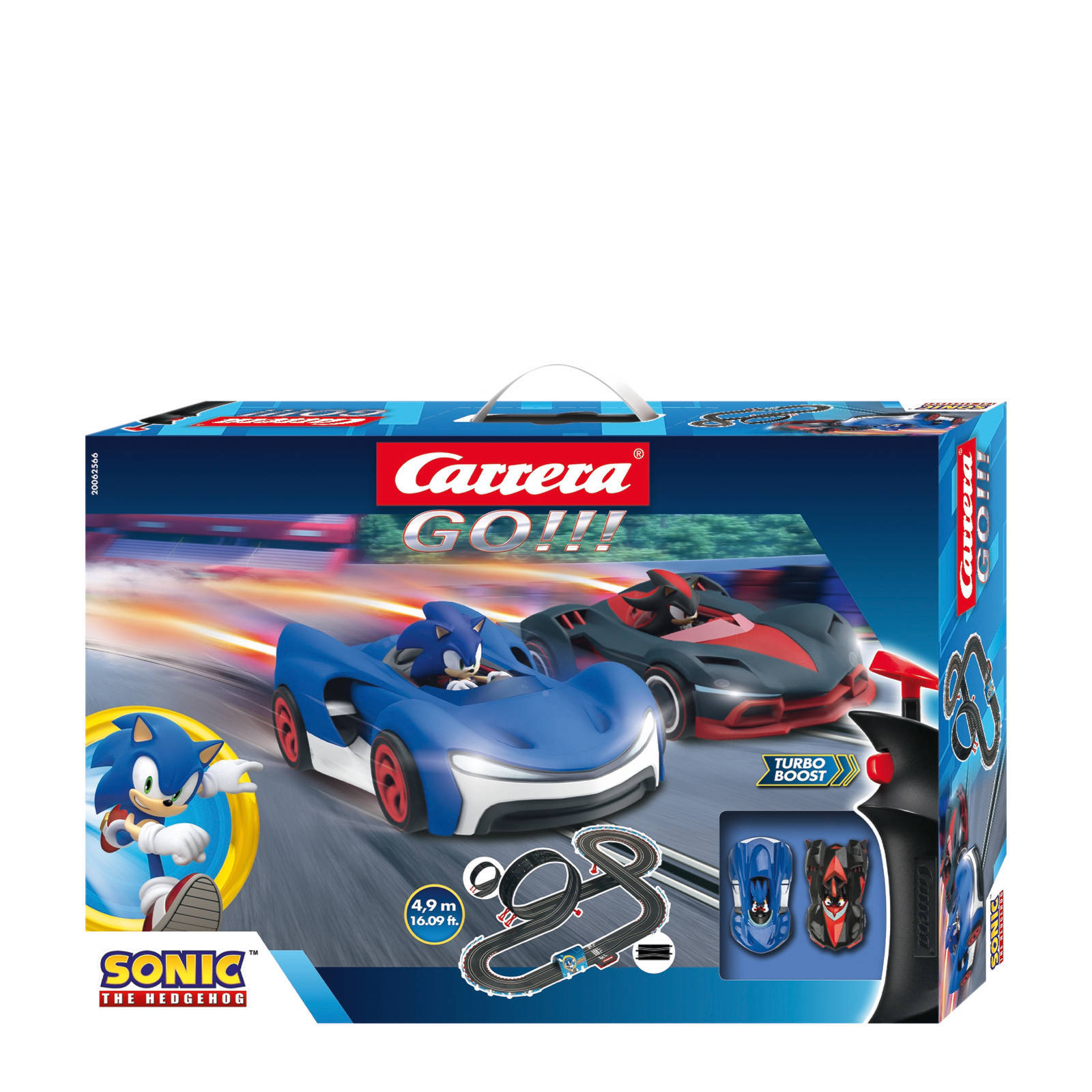 Carrera GO Sonic – Circuit De Course Sonic Vs Shadow, 1:43, Batterie, 4,3 Mètres De Piste, Rampe De Saut, Dès 5 Ans