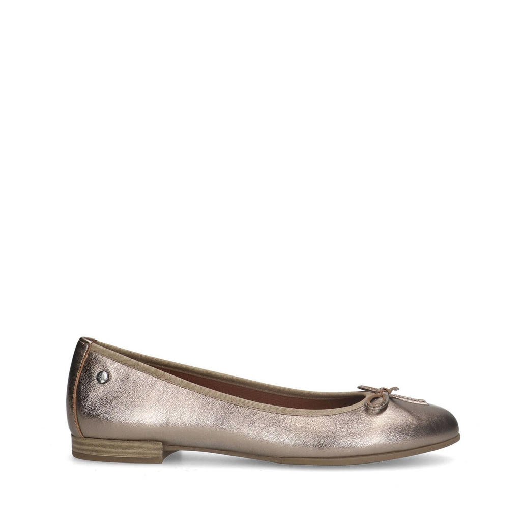 Gouden dames No Stress leren ballerina's