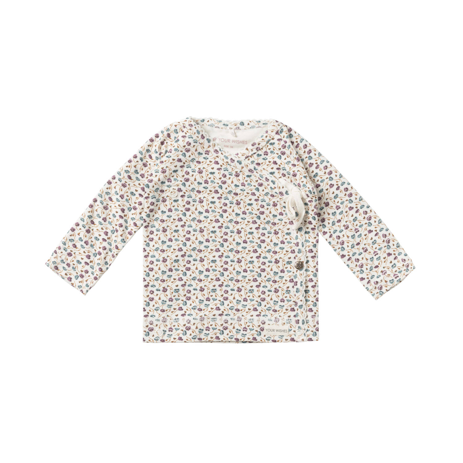 Your Wishes baby gebloemde longsleeve Nawal multi Meisjes Modal (duurzaam materiaal) V-hals 50