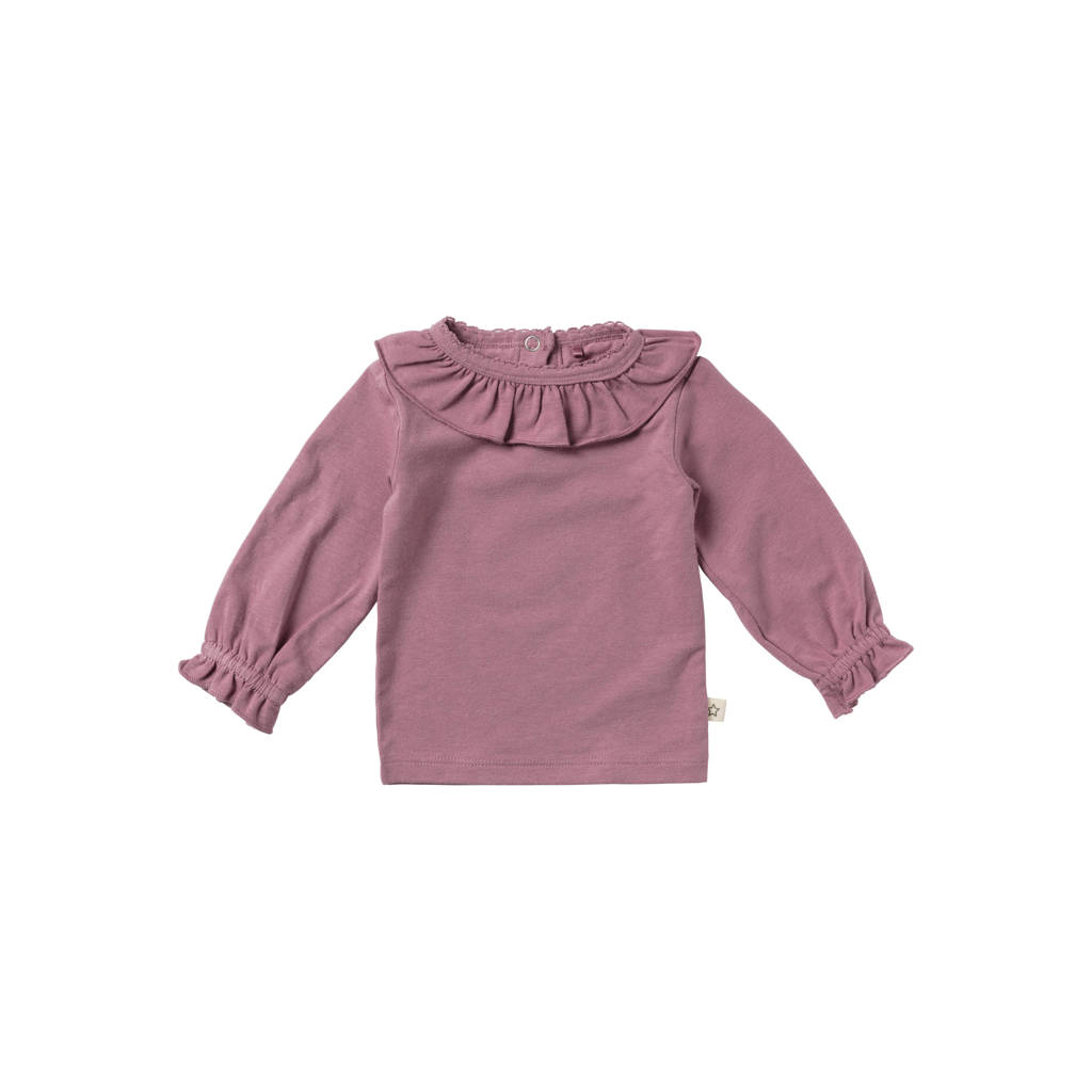 baby longsleeve Nyna met ruches paars