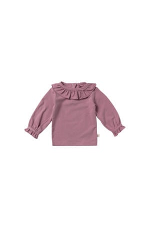 baby longsleeve Nyna met ruches paars