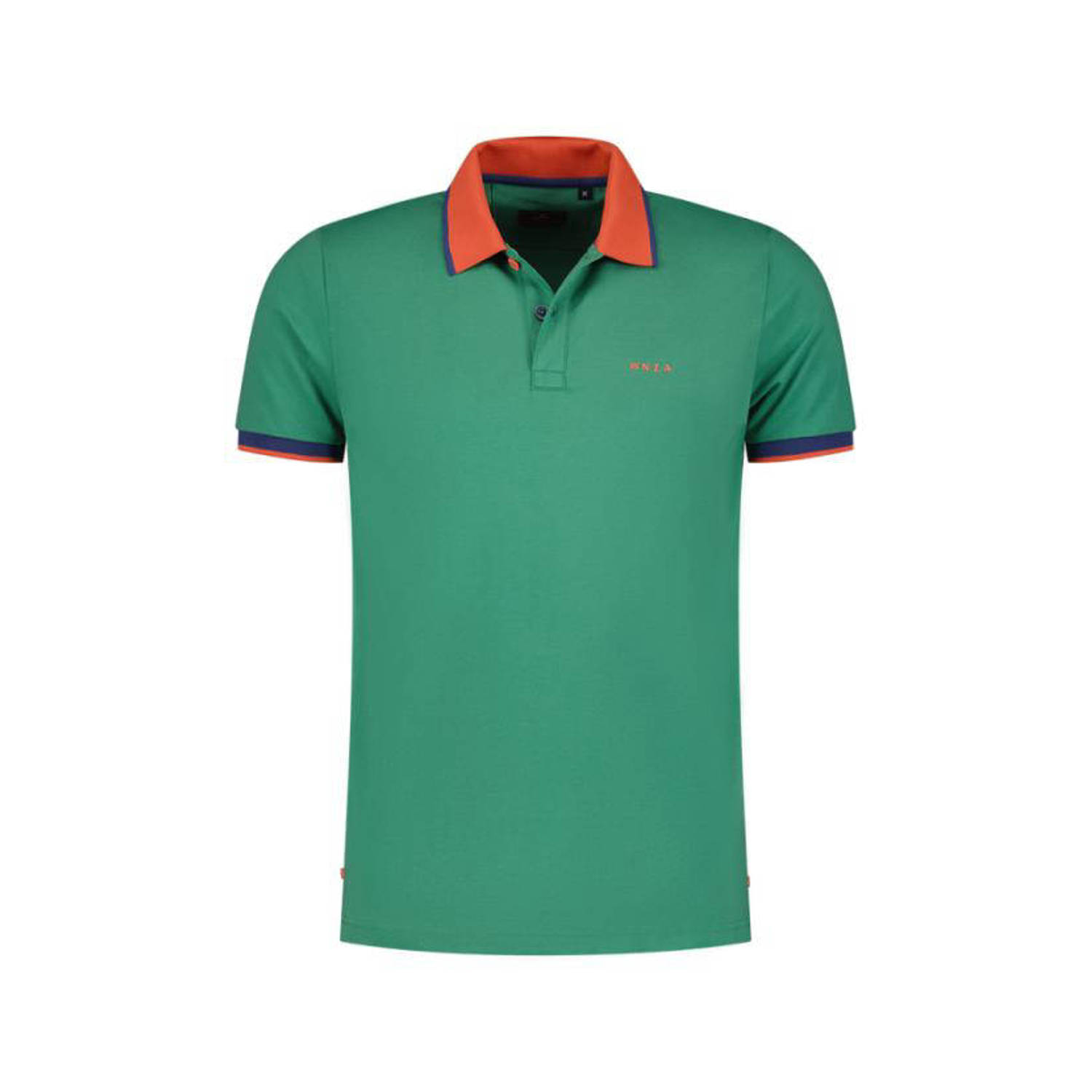 New Zealand Auckland polo met contrastbies groen