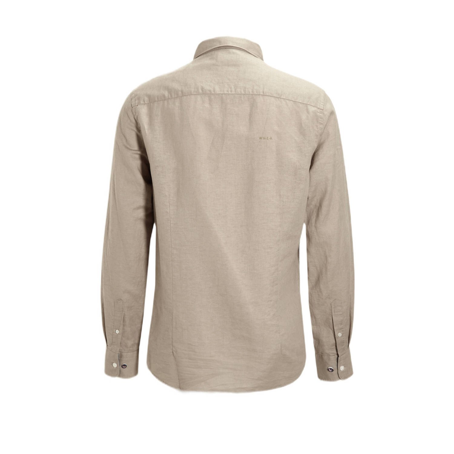New Zealand Auckland regular fit overhemd linnen Shimmering sand
