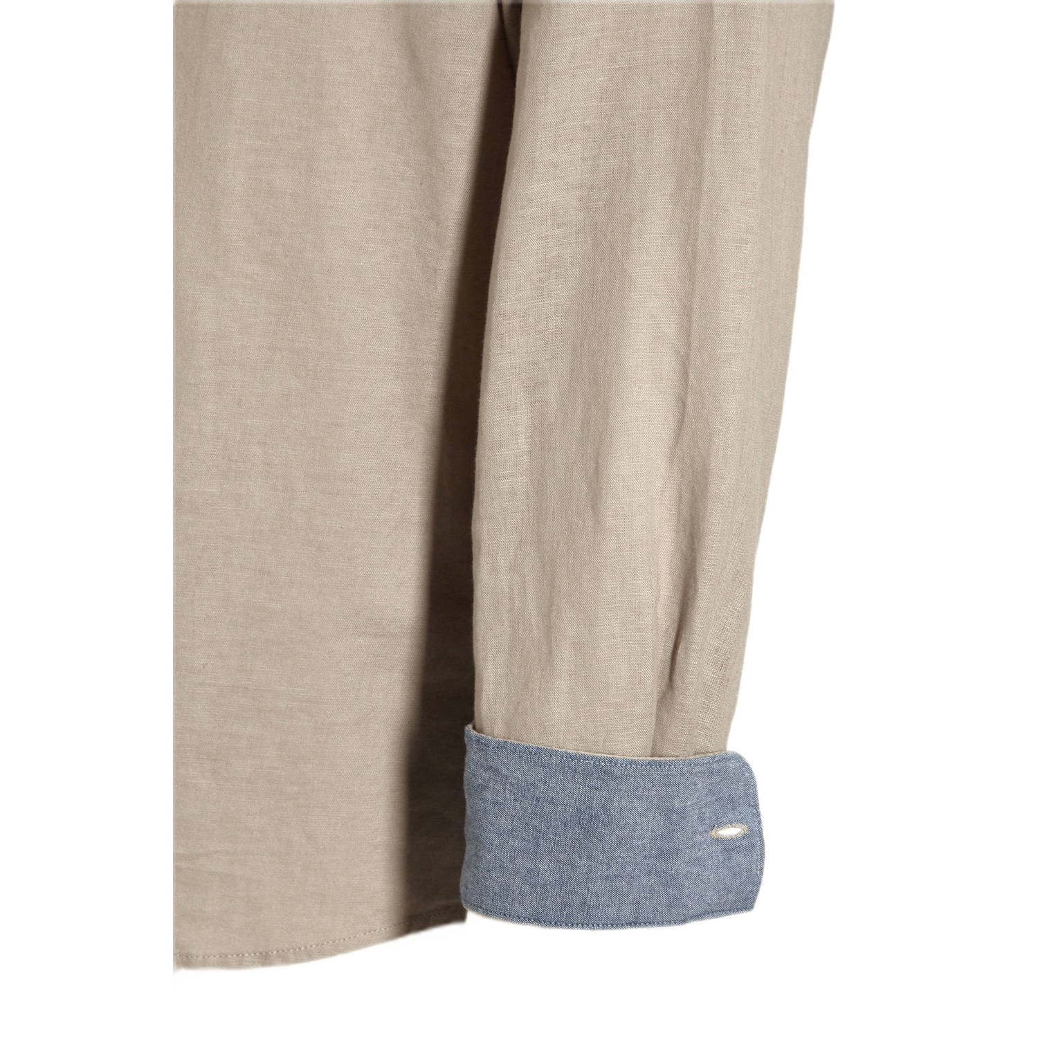 New Zealand Auckland regular fit overhemd linnen Shimmering sand