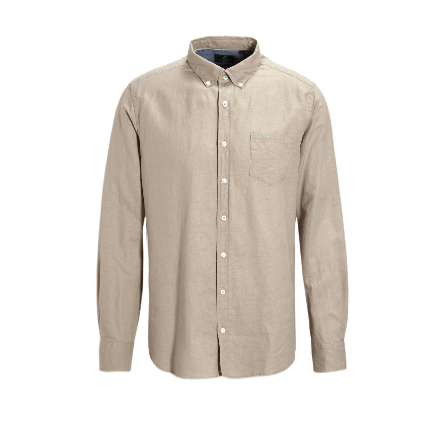New zealand auckland Overhemd Lange Mouw NZA Overhemd Okarito Linnen Beige