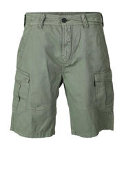 thumbnail: Kakikleurige heren Brunotti short Caldo groen van katoen met relaxed, regular waist en effen