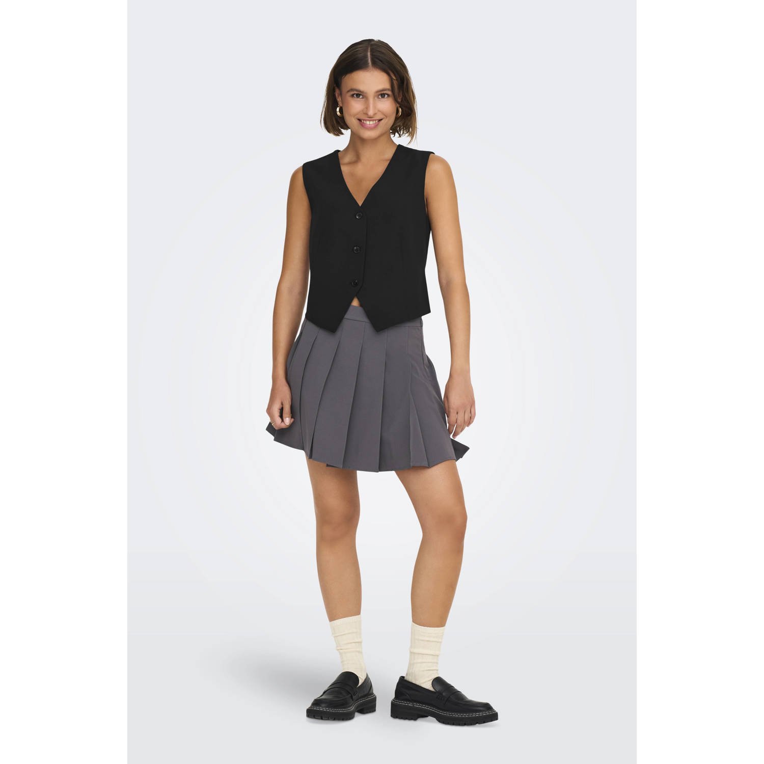 ONLY gilet ONLKAYLE-ORLEEN van polyester zwart