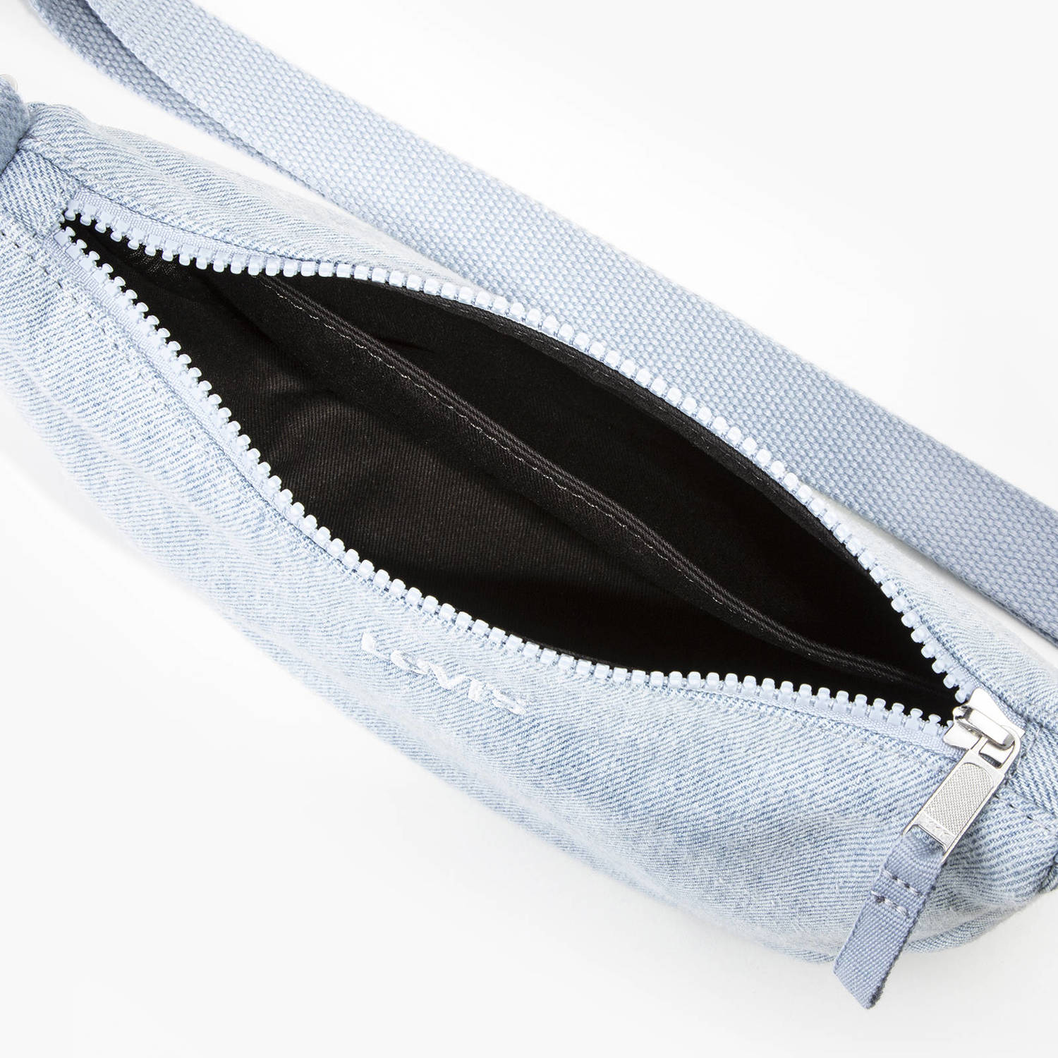 Levi's denim crossbody tas blauw