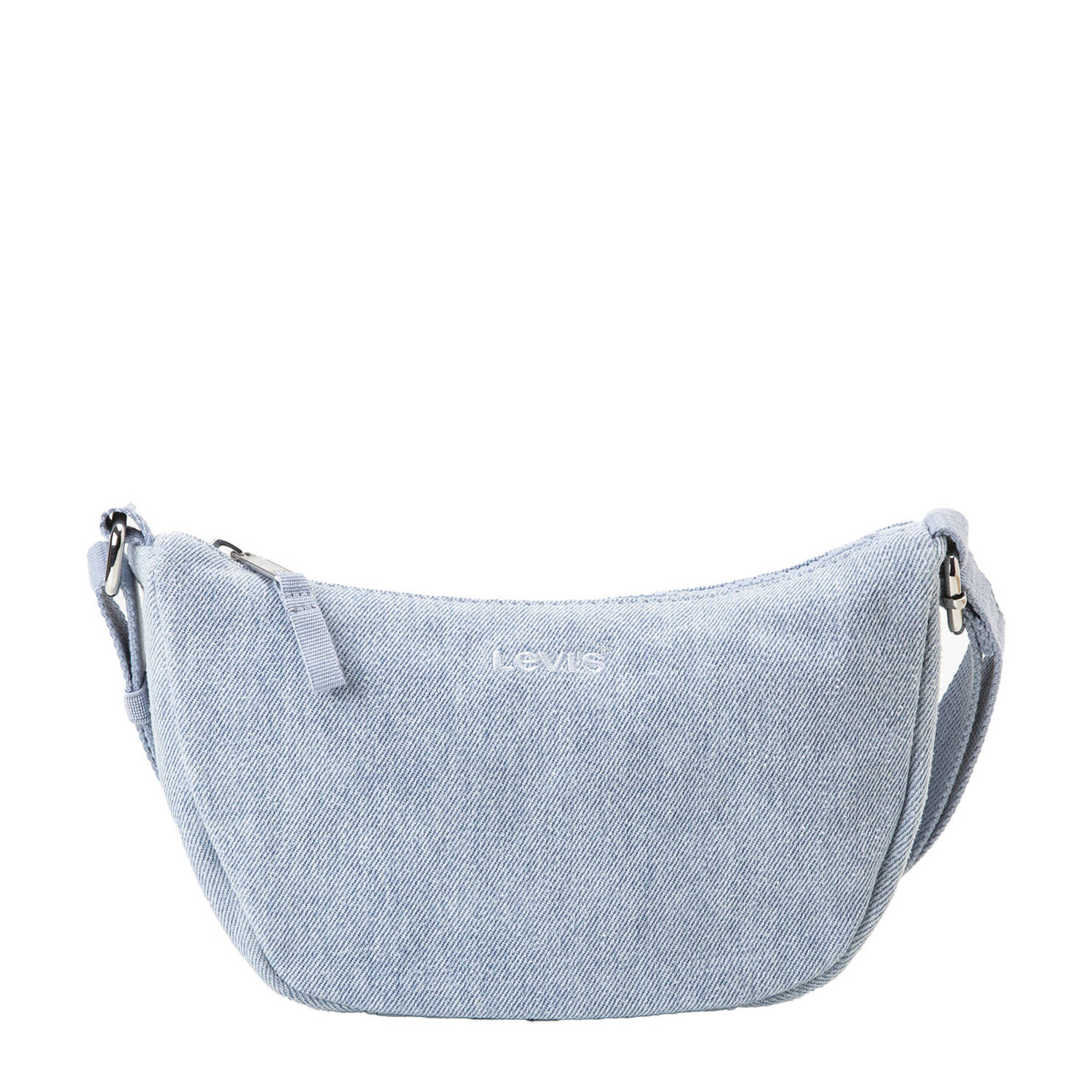 Levi's denim crossbody tas blauw