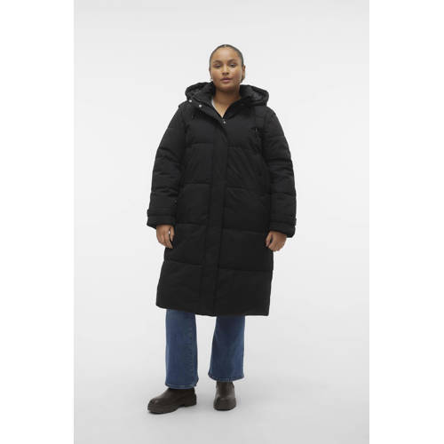 VERO MODA CURVE gewatteerde jas zwart afbeelding