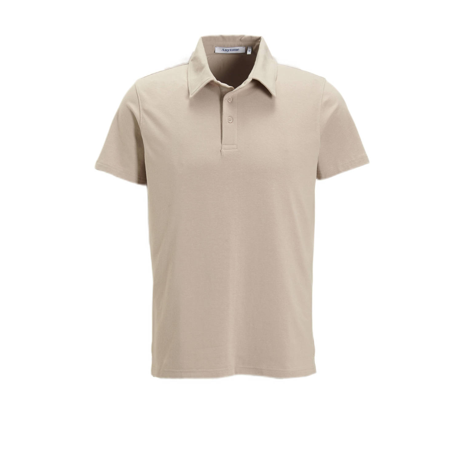 anytime slim jersey polo beige