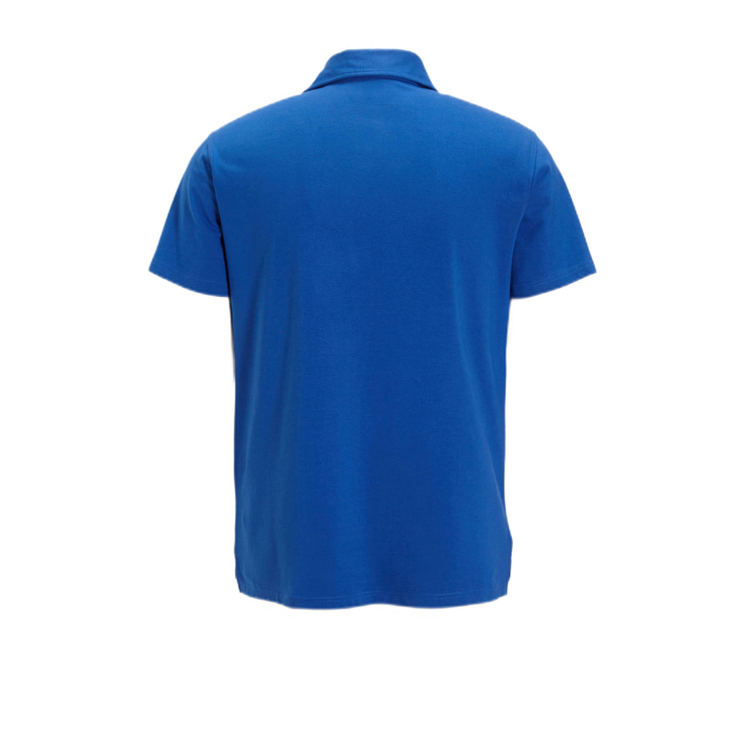 anytime slim jersey polo blauw