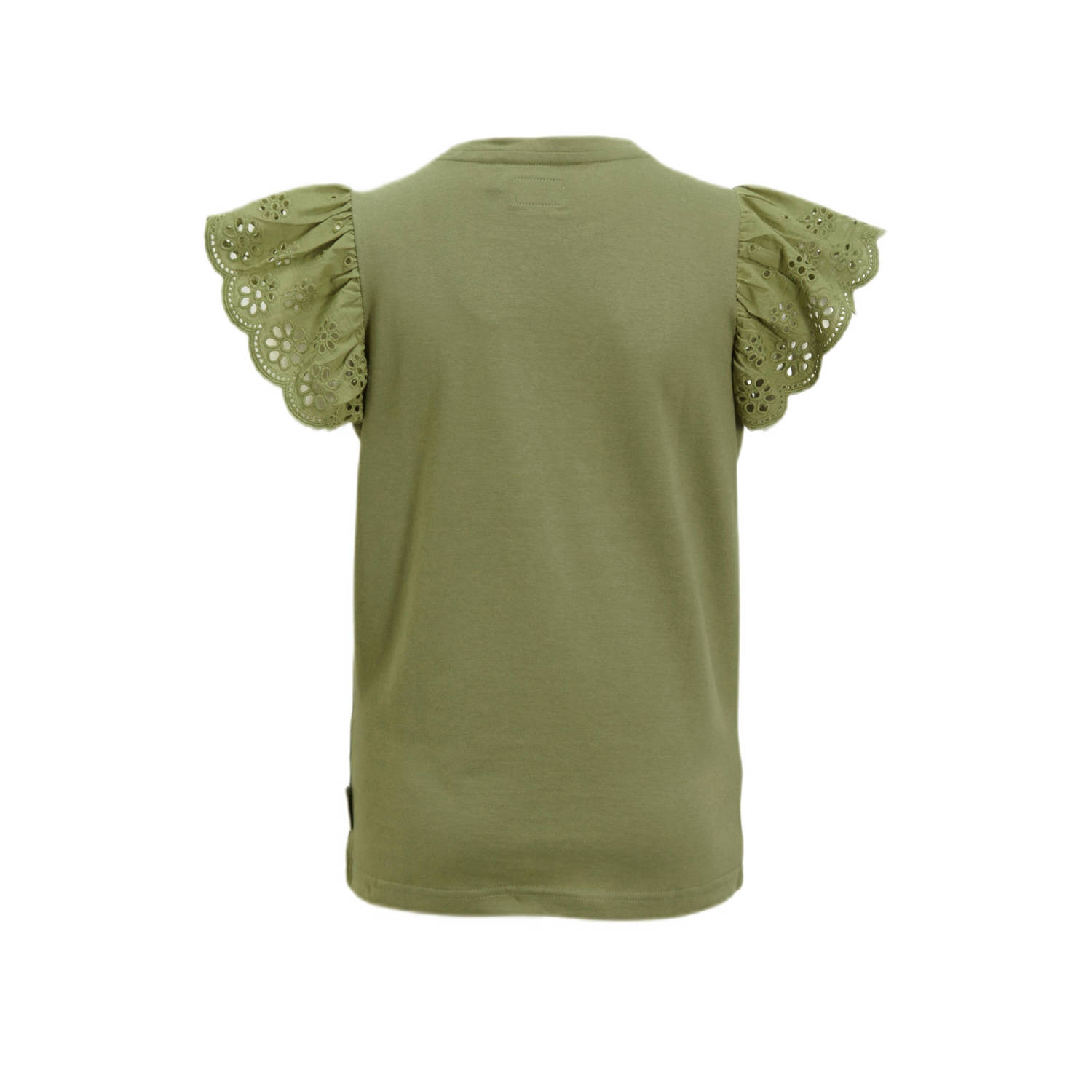 Me & My Monkey T-shirt Pietsje met tekstopdruk khaki