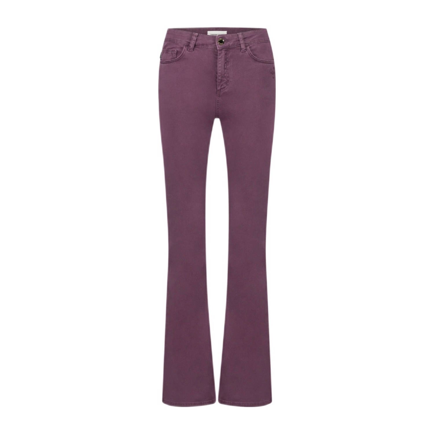 Fabienne Chapot Eva Flare Stretch Denim Broek Purple Dames