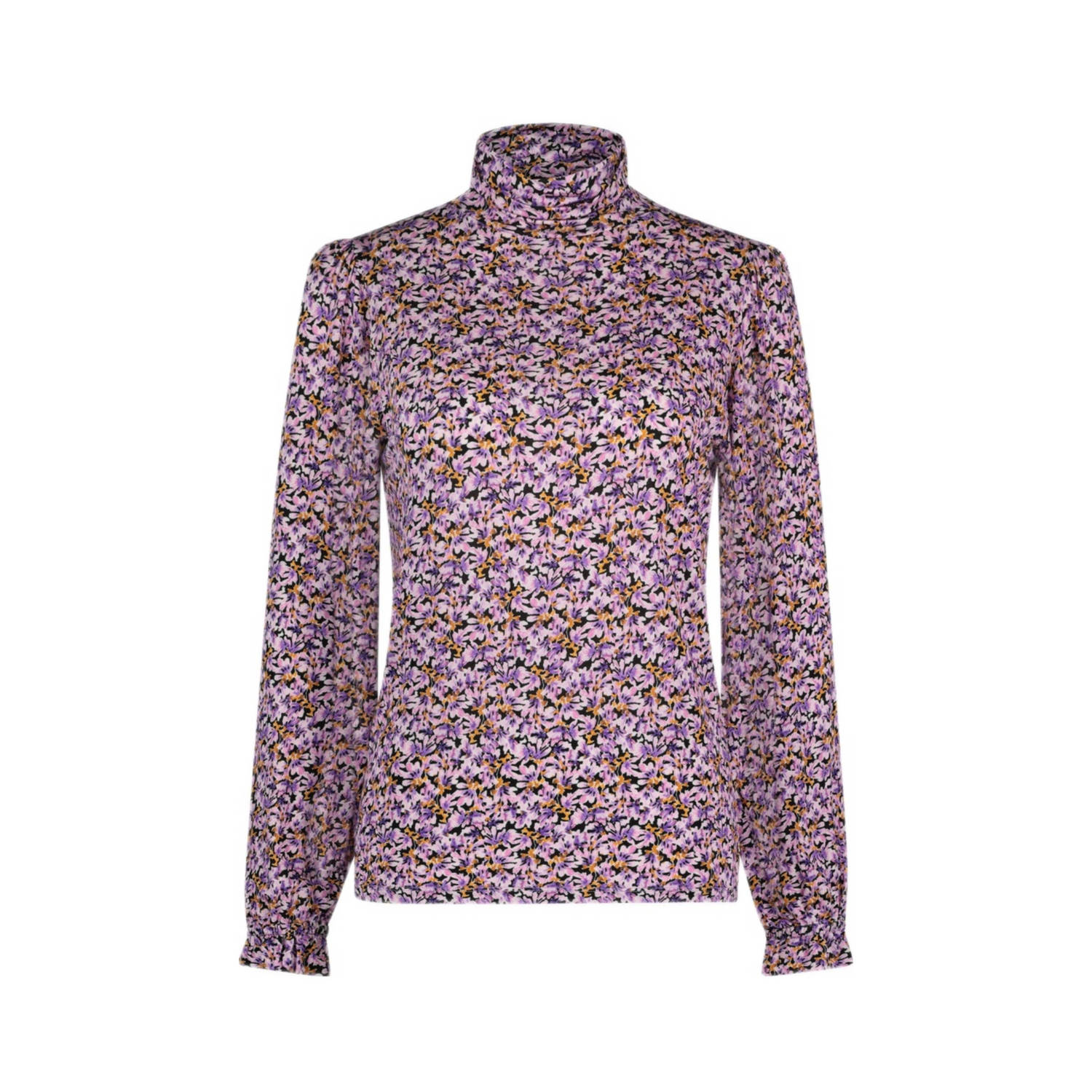 Fabienne Chapot Flowy Turtleneck Top met Ballonmouwen Multicolor Dames