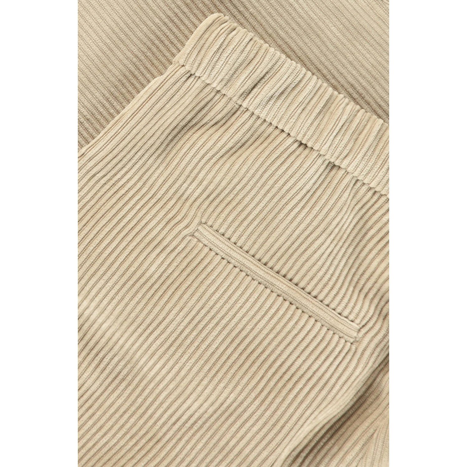 Expresso corduroy flared broek met textuur beige