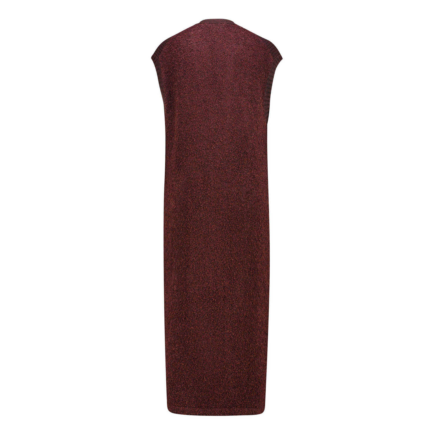 Expresso vest met textuur aubergine