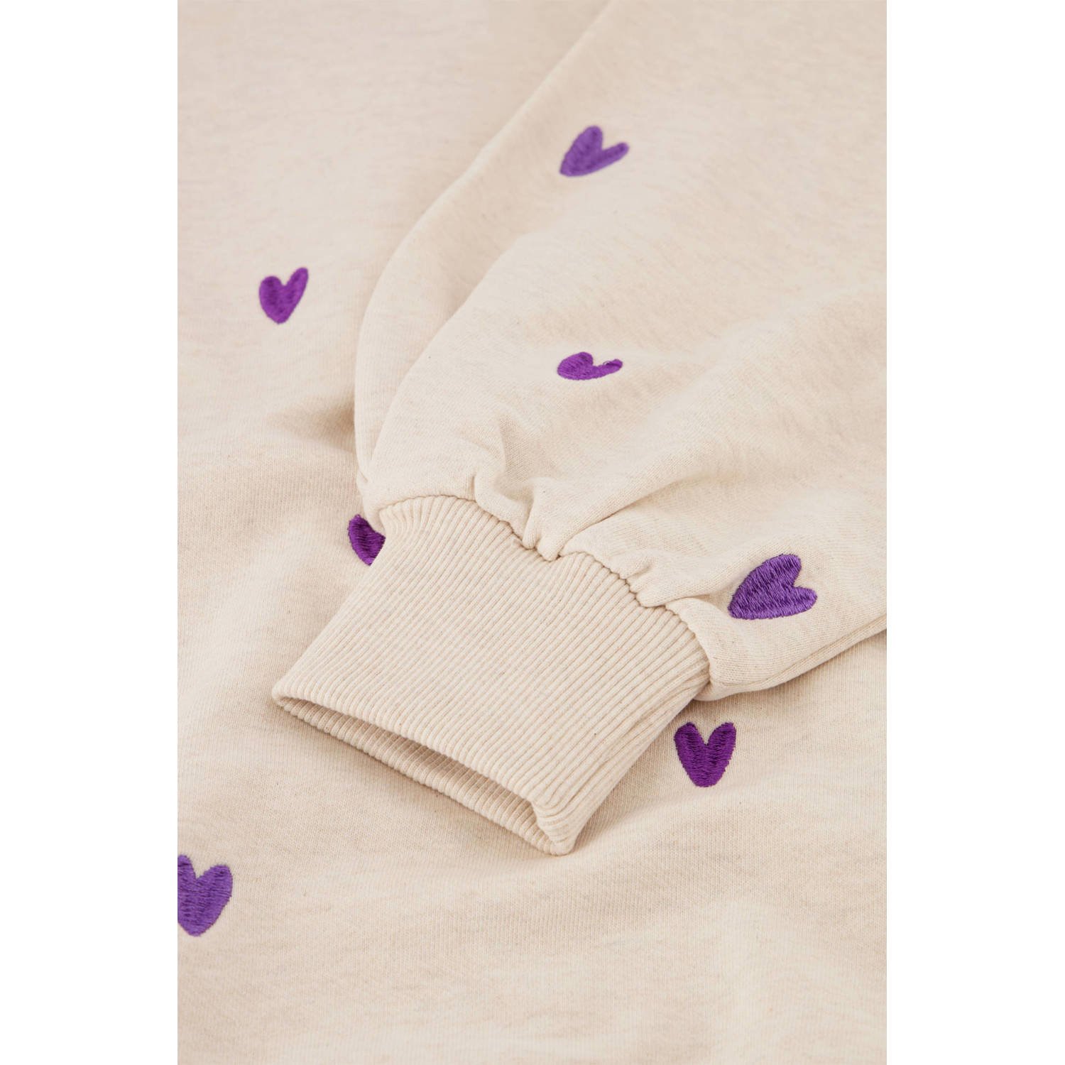 Fabienne Chapot sweater Dina van katoen ecru paars