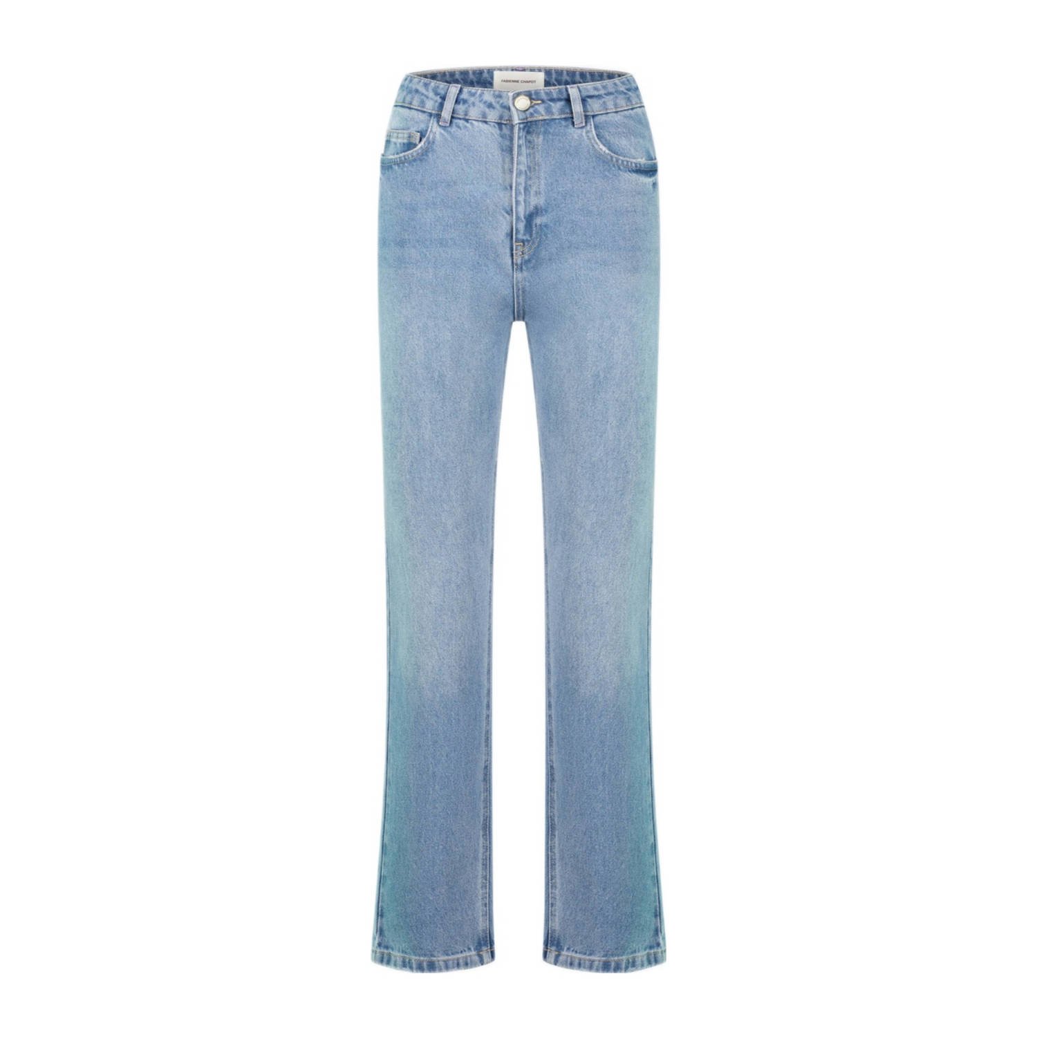 Fabienne Chapot Lola Straight Jeans Comfortabel Wasbaar Blue Dames