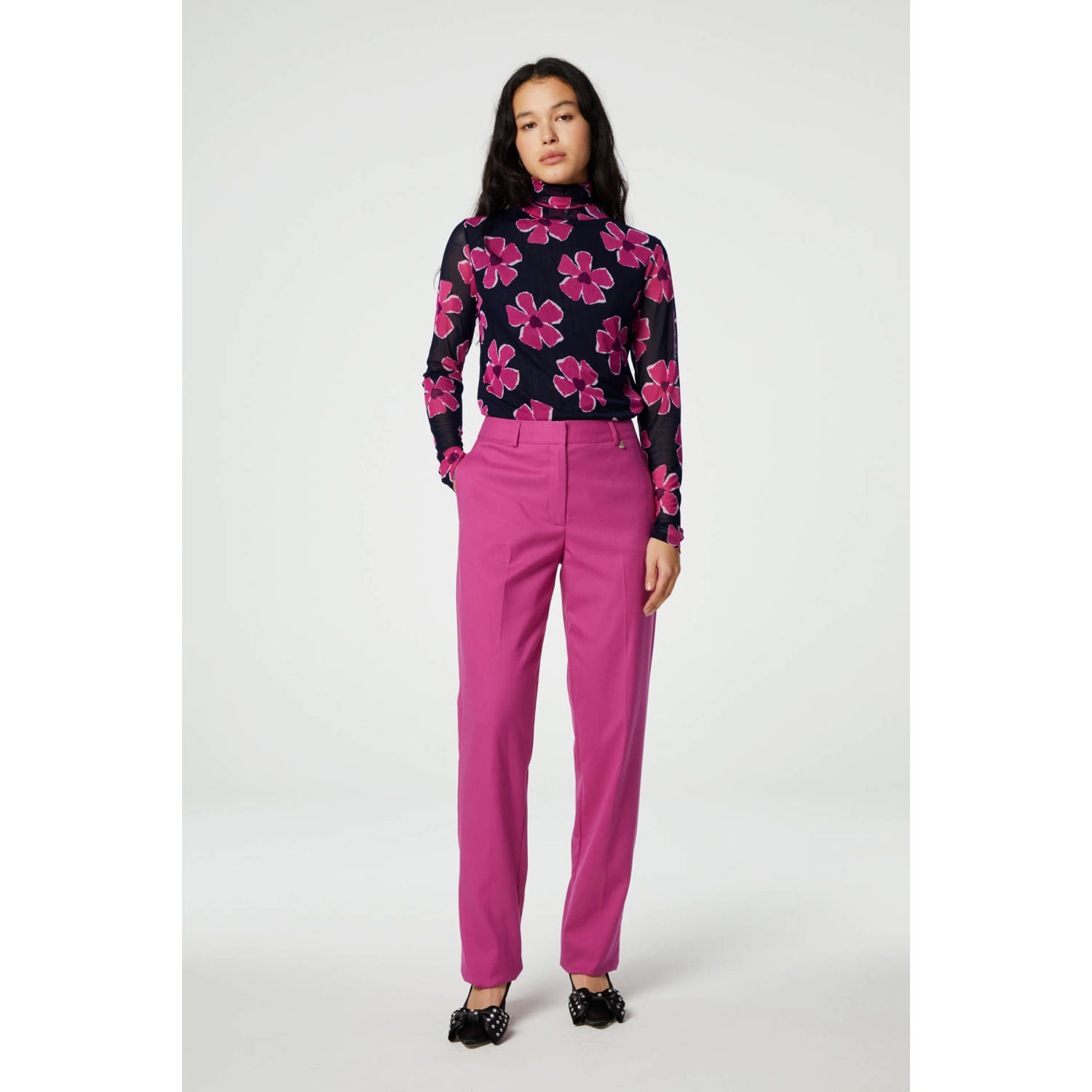 Fabienne Chapot straight fit pantalon Elliot roze