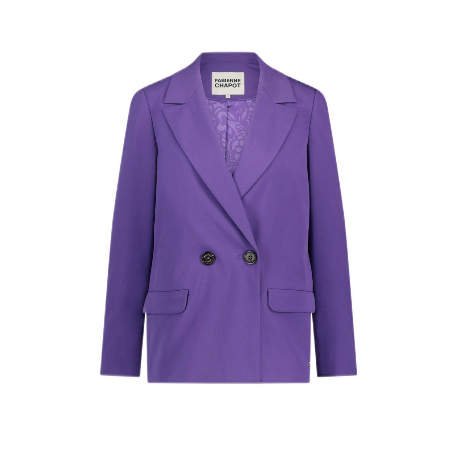 Fabienne Chapot Paarse blazer met klieke kraag Purple Dames