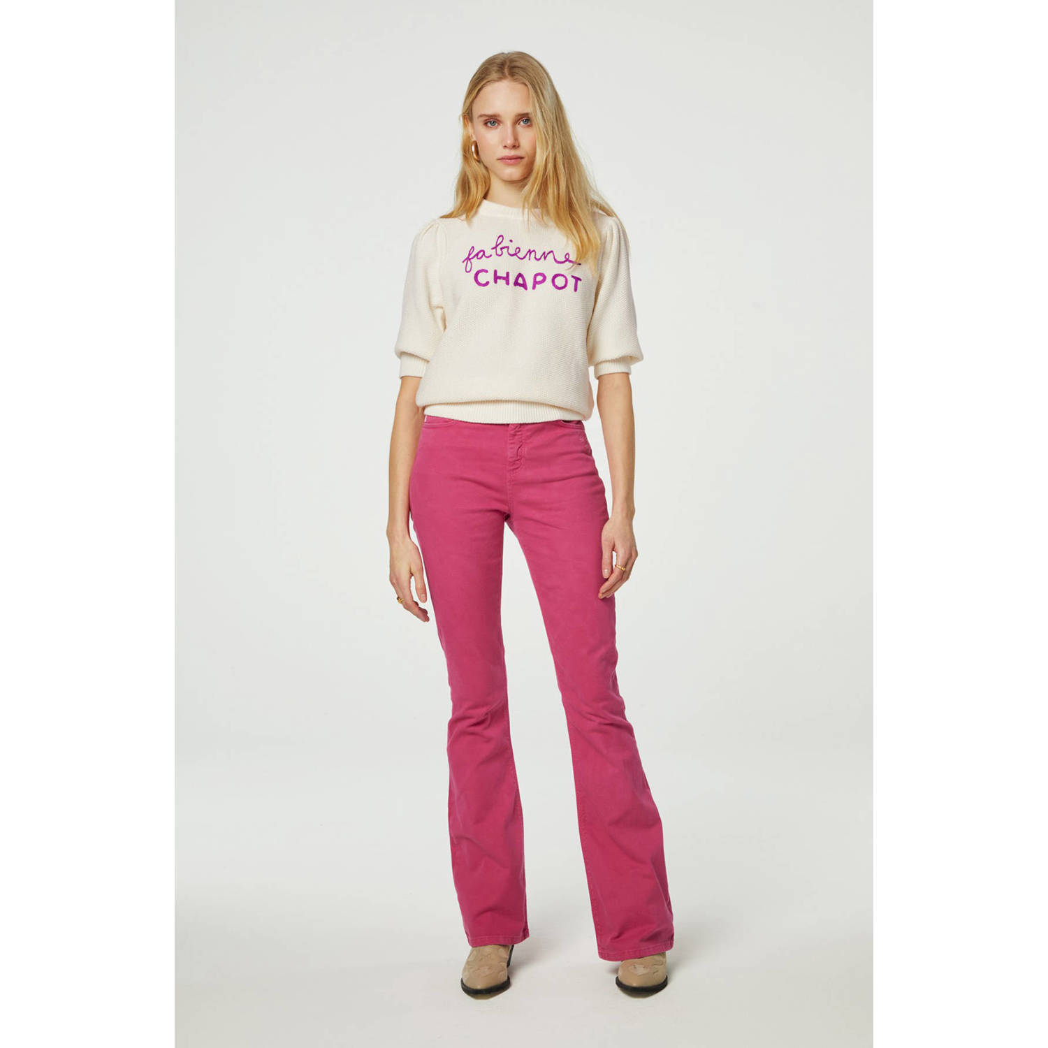 Fabienne Chapot flared jeans Eva roze