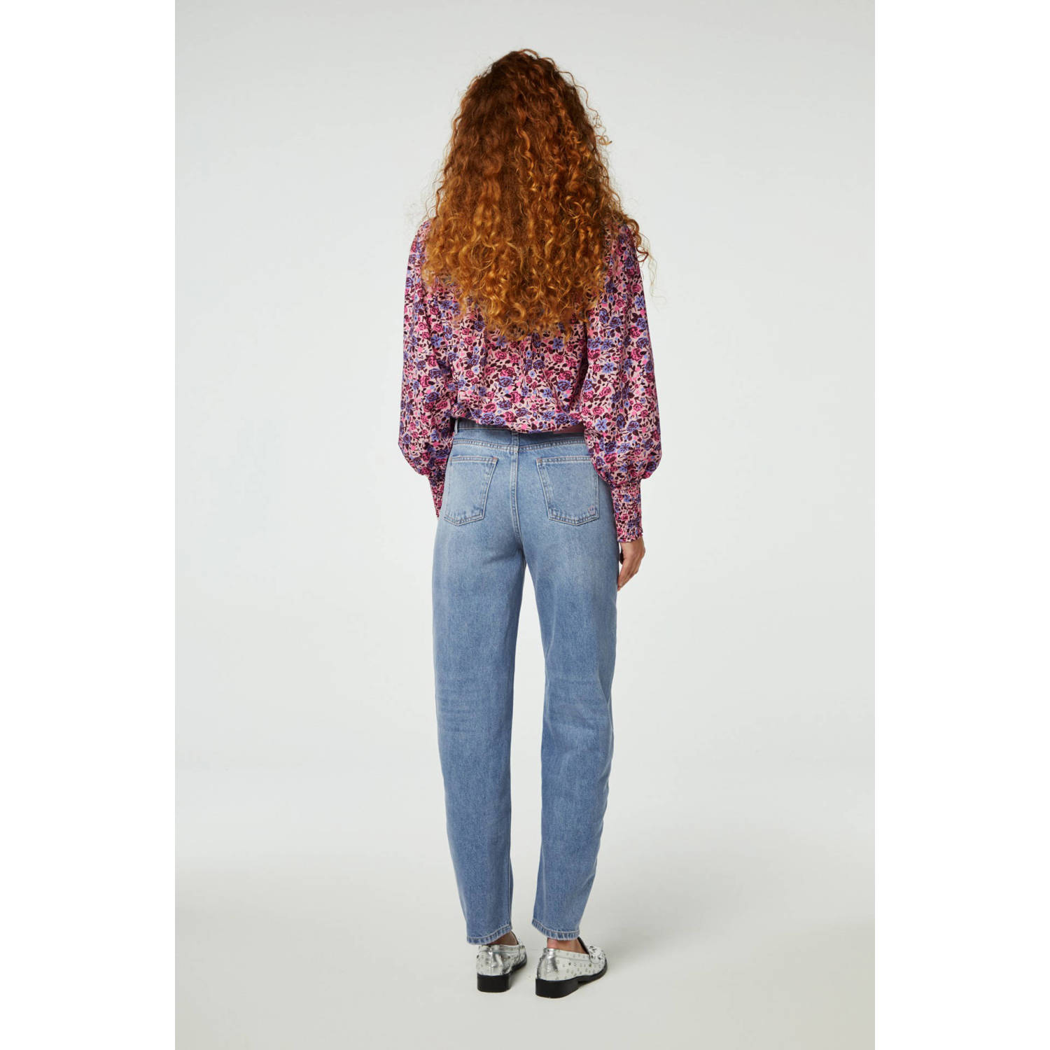 Fabienne Chapot gebloemde blouse roze blauw paars