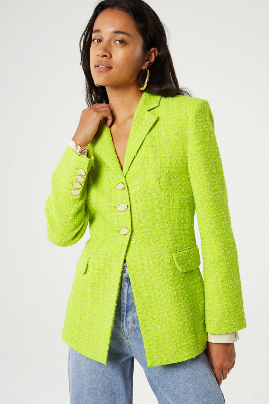 Clearlove Business Jersey Blazer voor Dames, Elegant, Sportief, Getailleerd, Blazer met 3/4 Mouwen, Dames Gehrock, wit, XL Clearlove Business Jersey Blazer voor Dames, Elegant, Sportief, Getailleerd, Blazer met 3/4 Mouwen, Dames Gehrock, wit, XL