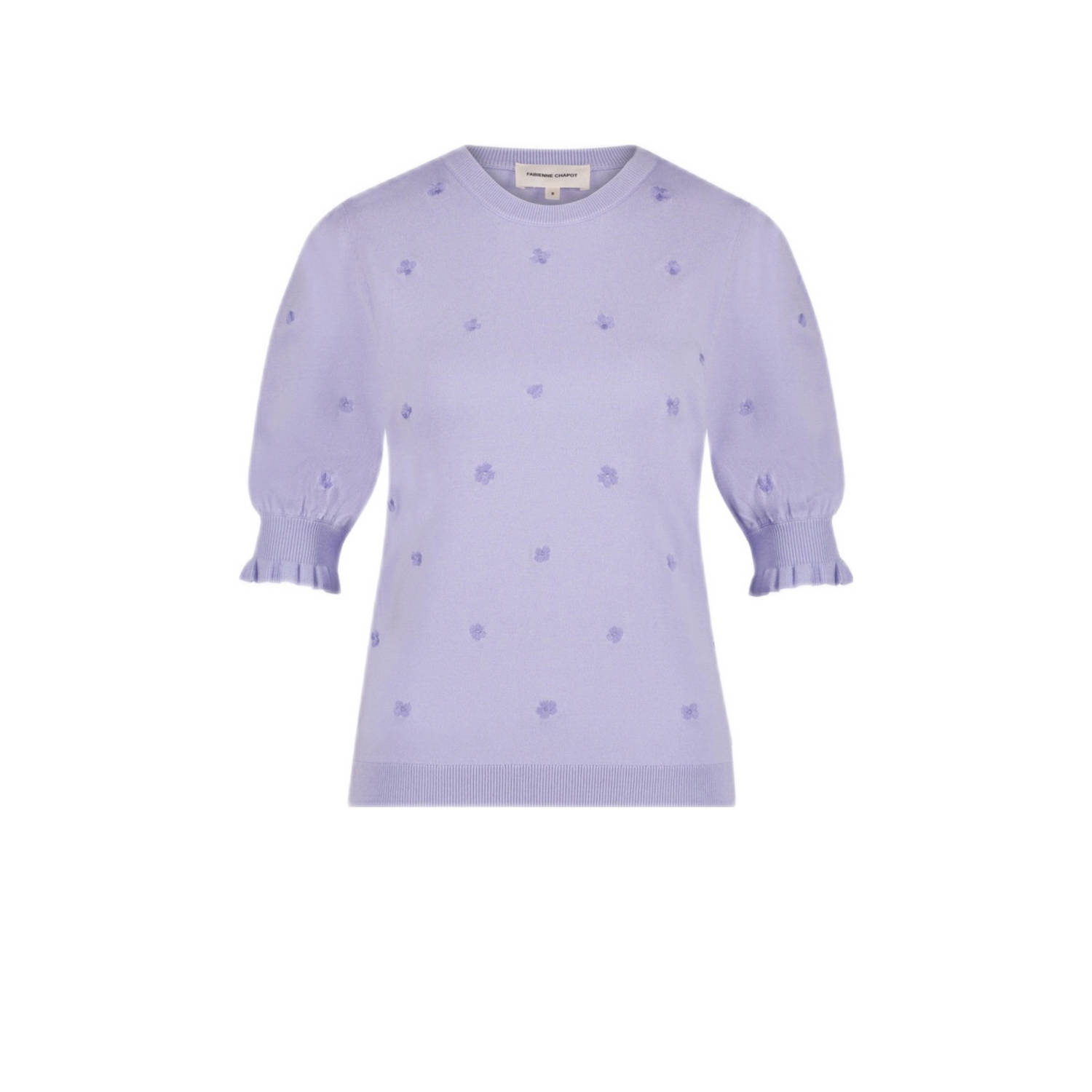 Fabienne Chapot Holly Short Sleeve Pullover Purple Dames