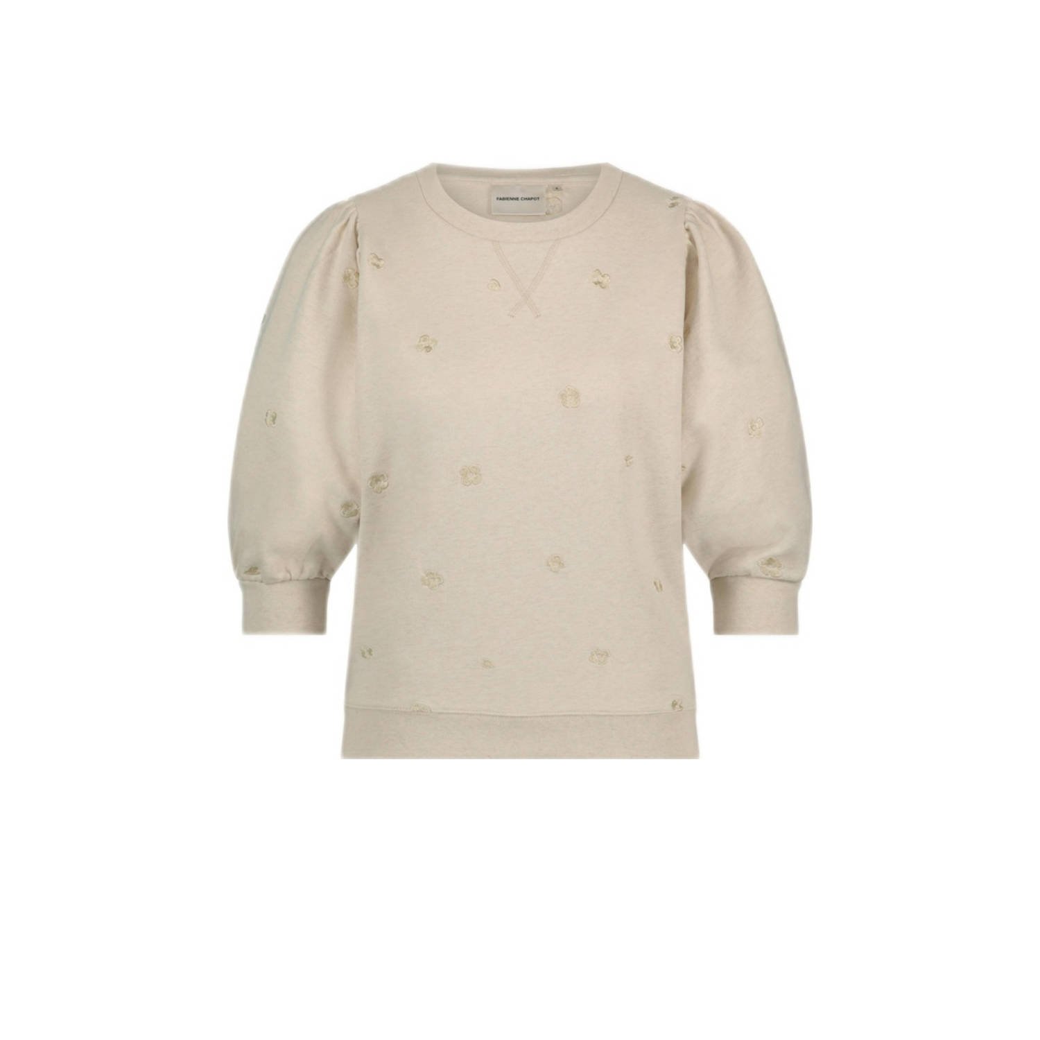 Fabienne Chapot gebloemde sweater Jana beige