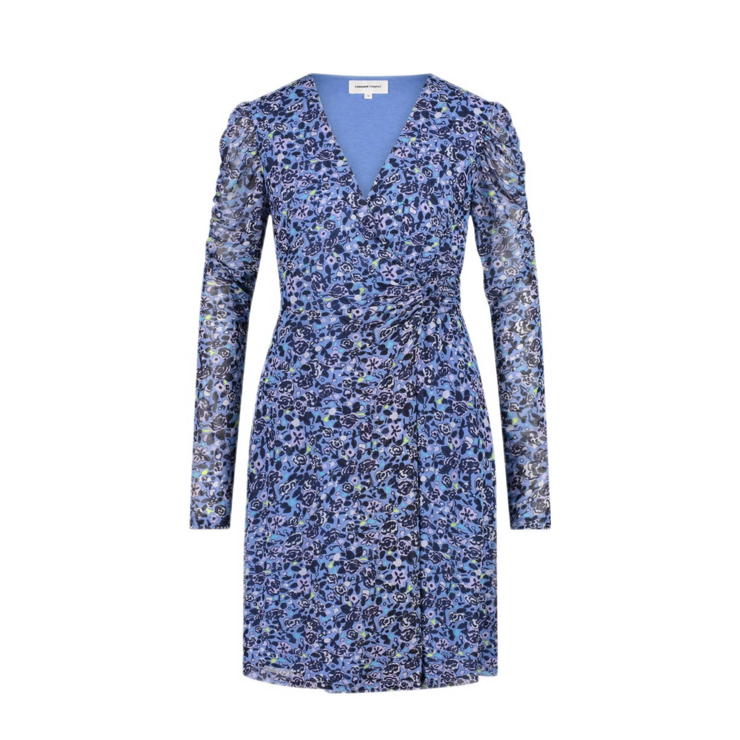 Fabienne Chapot jurk Flake met all over print blauw paars