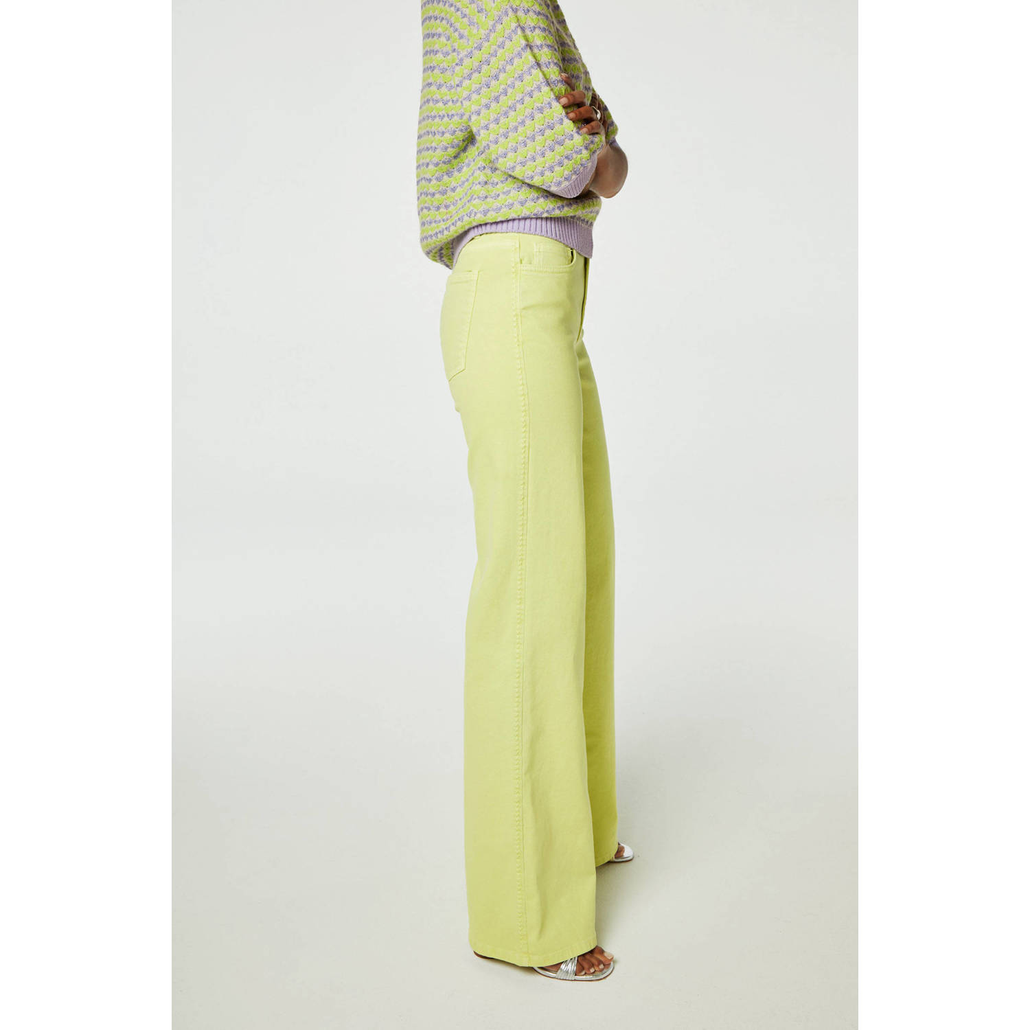 Fabienne Chapot high waist wide leg jeans Thea geel
