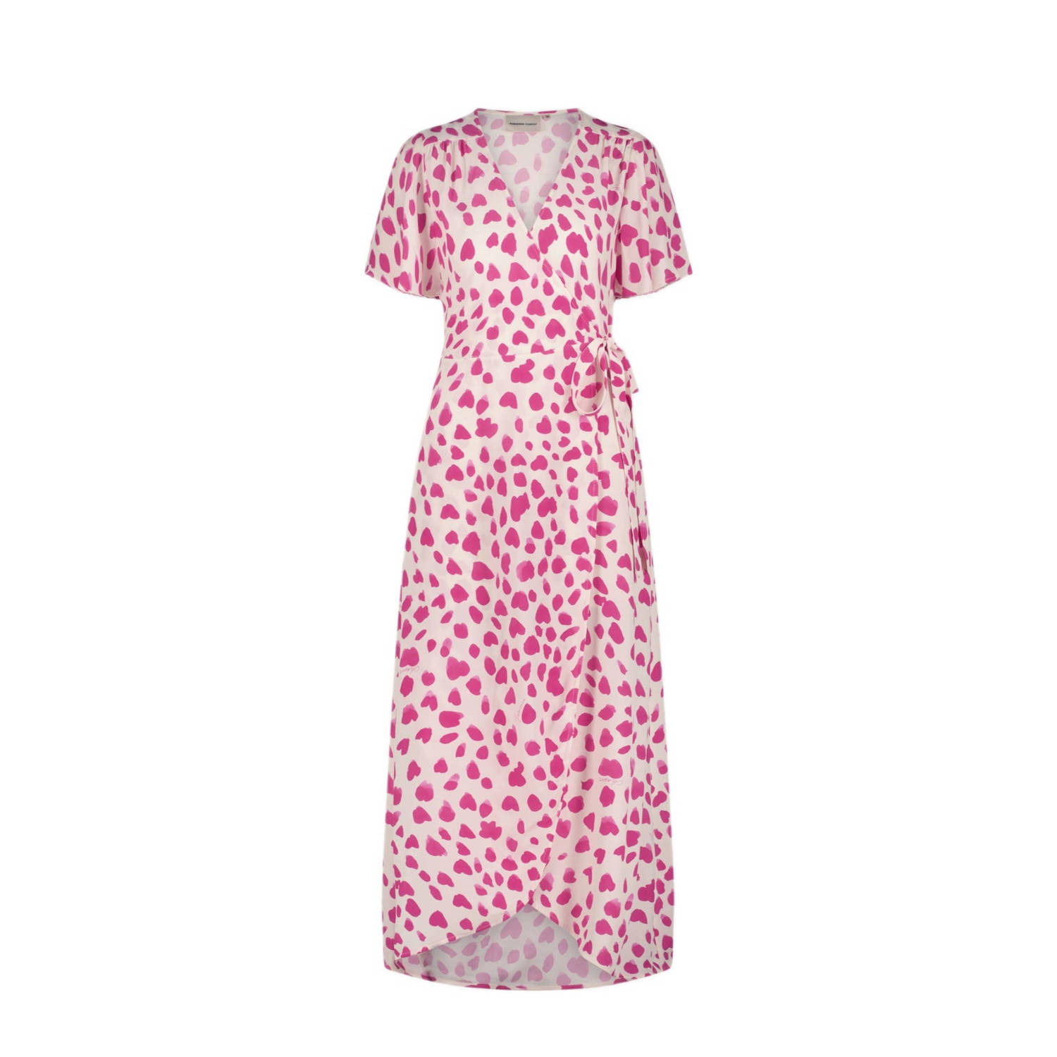 Fabienne Chapot A-lijn jurk Archana met stippen roze ecru