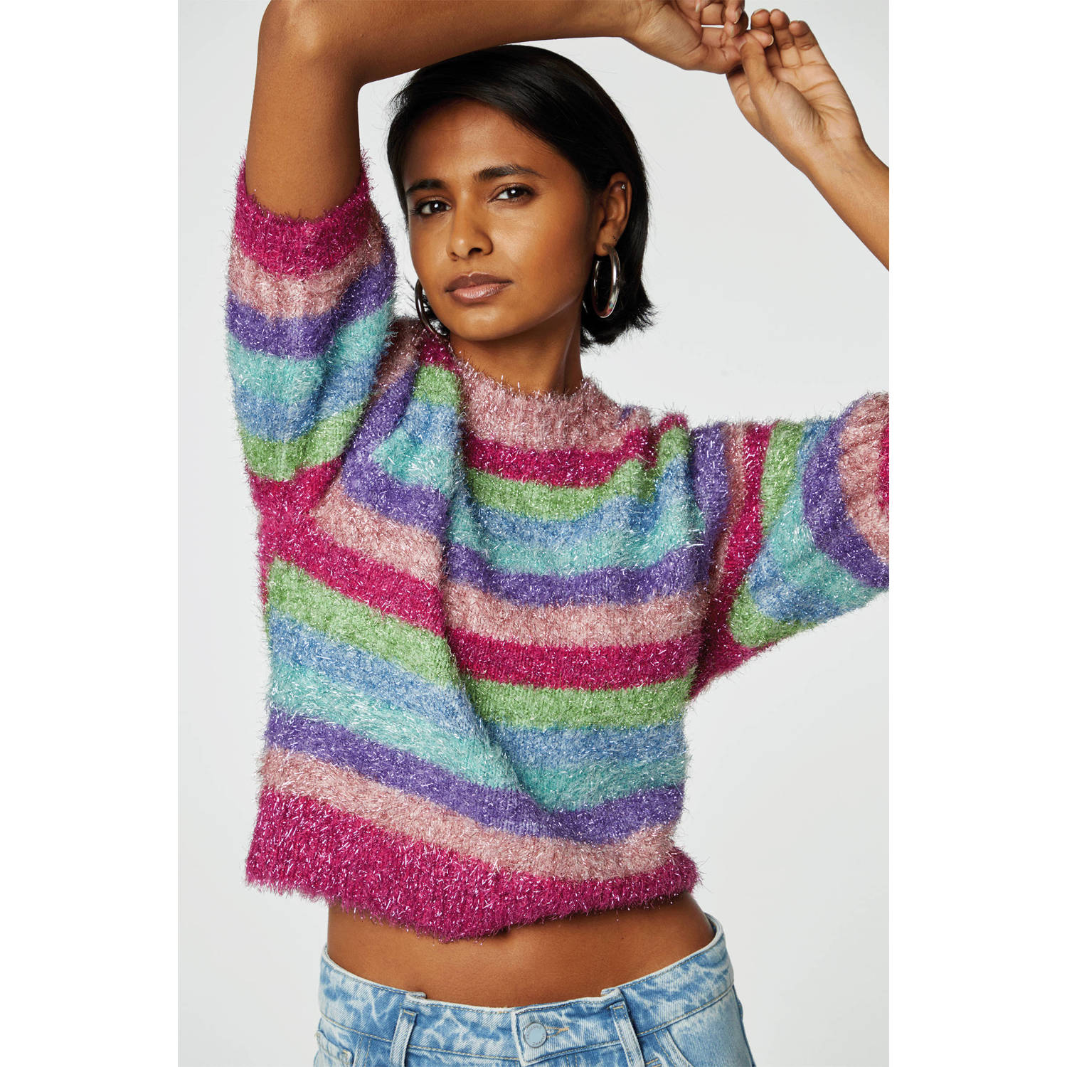 Fabienne Chapot Pullover korte mouw Clt-192-Pul-Ss24 Multicolor Dames
