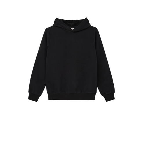 s.Oliver hoodie met backprint zwart/paars