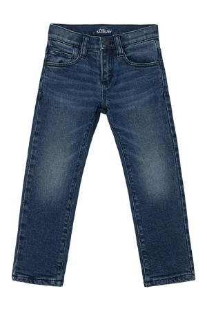 straight fit jeans dark blue denim