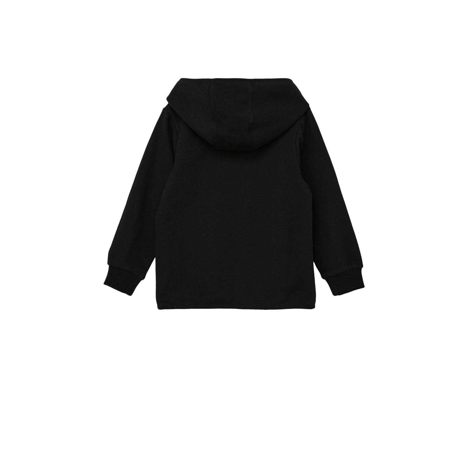 s.Oliver hoodie met printopdruk zwart brique